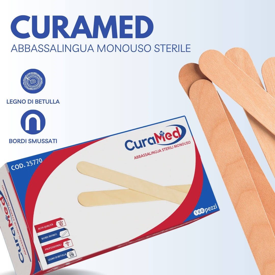 Palette Abbassalingua 100 MONOUSO Confezione Singola STERILE Medicale Estetica