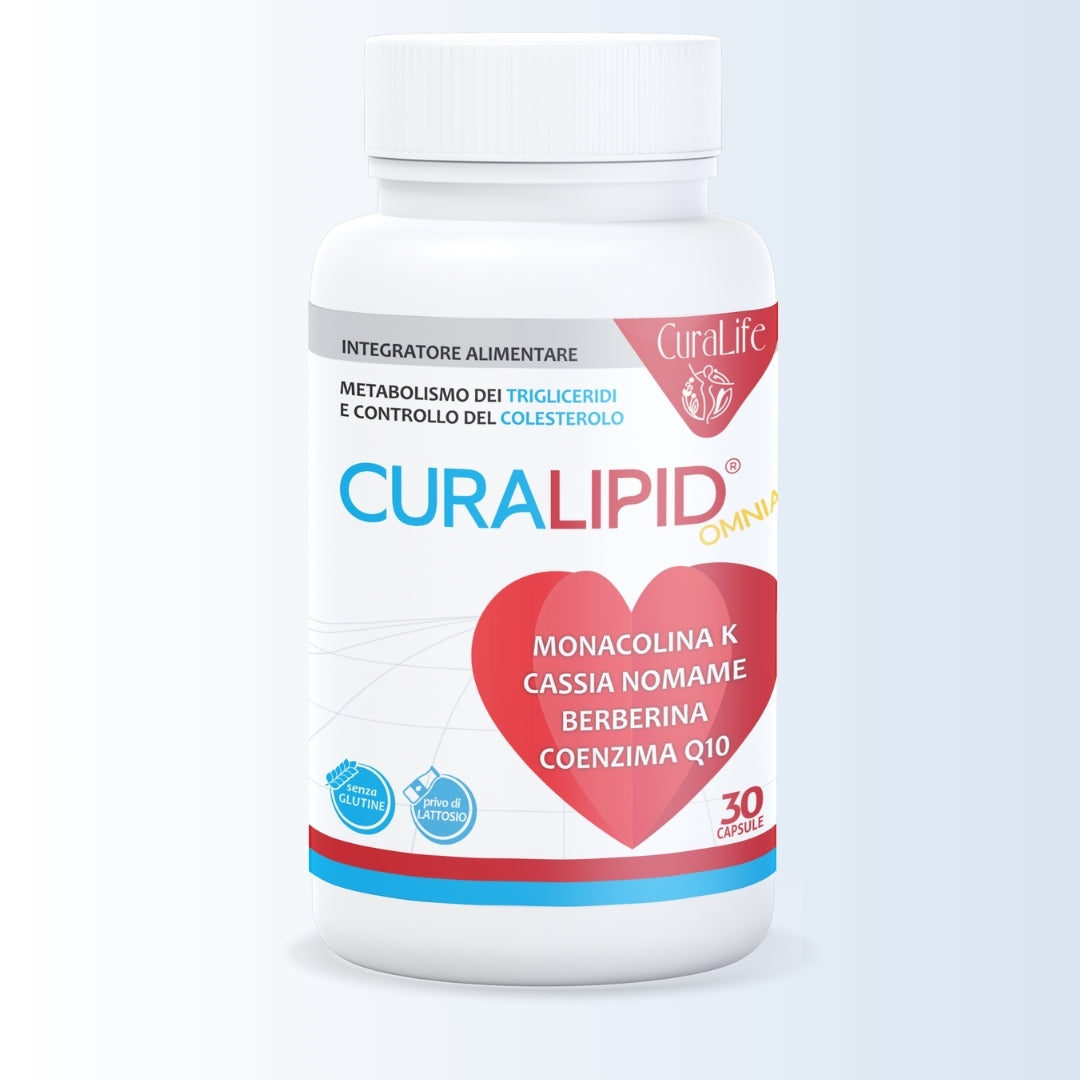 Curalipid Omnia 30 Cps Integratore Alimentare Di Monacolina K - Cassia Nomame - Berberina E Coenzima Q10 - Aiuta A Mantenere I Normali Livelli Di Colesterolo Nel Sangue