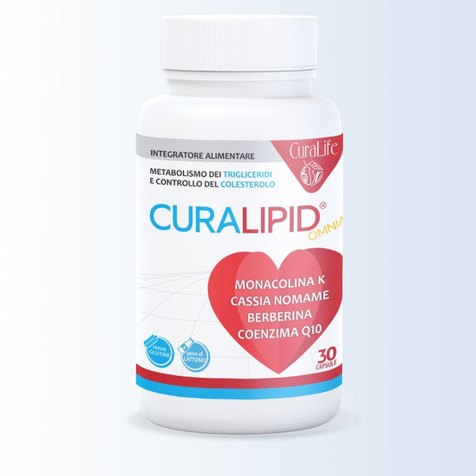 Curalipid Omnia 30 Cps Integratore Alimentare Di Monacolina K - Cassia Nomame - Berberina E Coenzima Q10 - Aiuta A Mantenere I Normali Livelli Di Colesterolo Nel Sangue