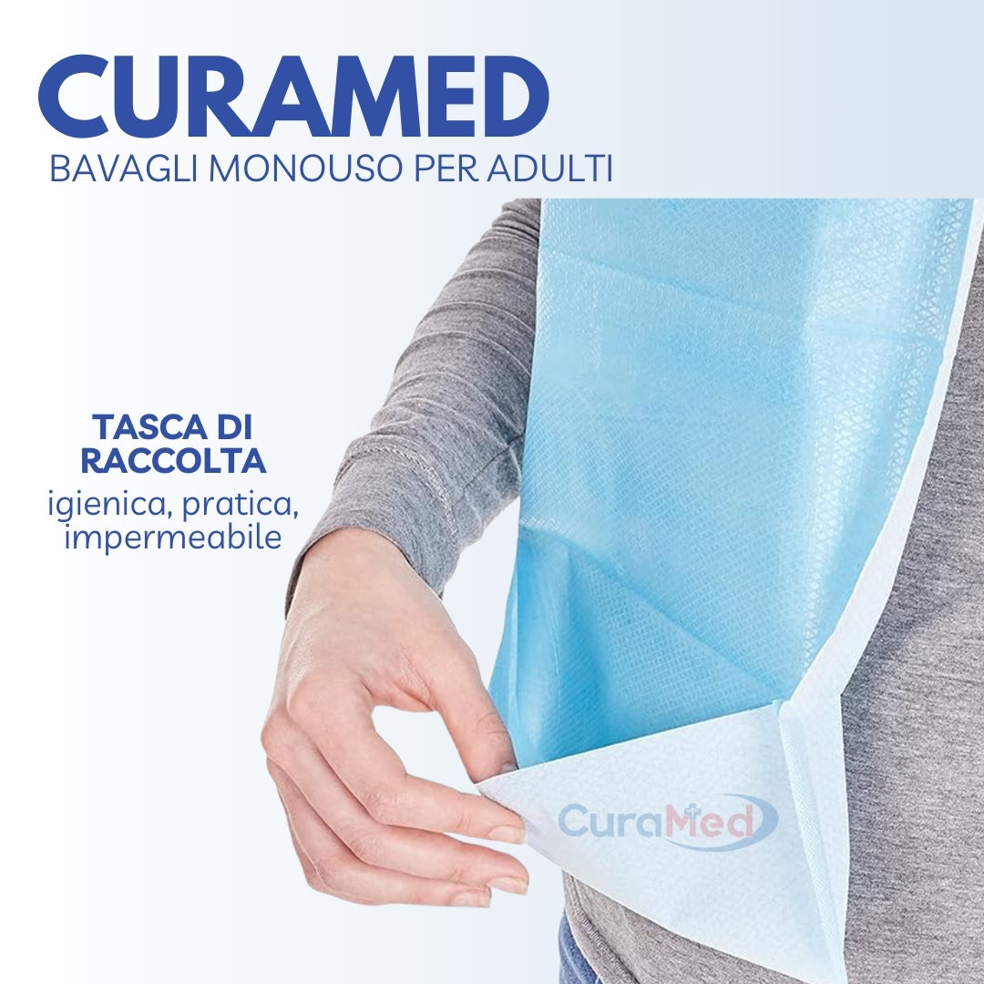 Bavagli Monouso TNT con Tasca 100pz