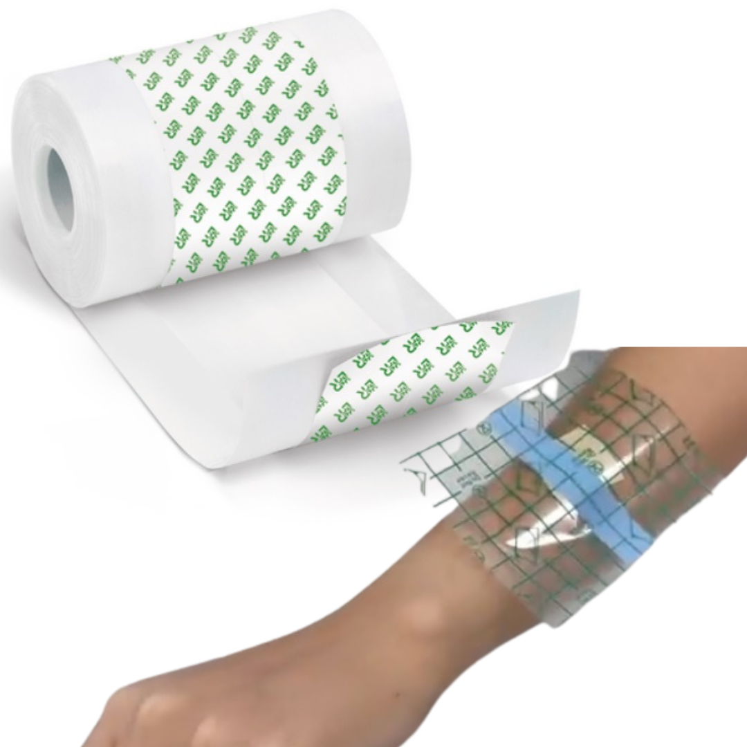 Film Trasparente per Tatuaggi 10 cm x 10 m – Pellicola Autoadesiva Impermeabile Second Skin per Aftercare, Protezione Ferite e Guarigione Accelerata – Rotolo Poliuretano Traspirante Ipoallergenico