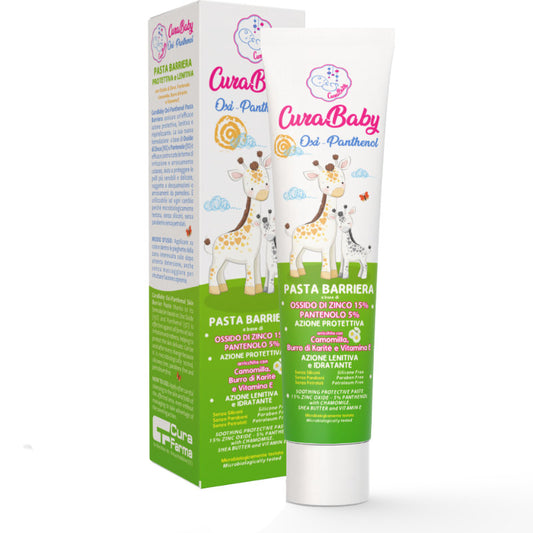 Crema Barriera. Pasta Lenitiva Cambio Pannolino, con Pantenolo ed Ossido di Zinco. 100 ml