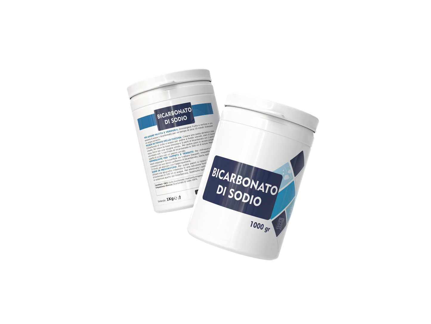 Bicarbonato di Sodio Multiuso, 1kg, per Pulizia Casa e Cucina, Deodorante Frigorifero, Lavaggio Frutta e Verdura