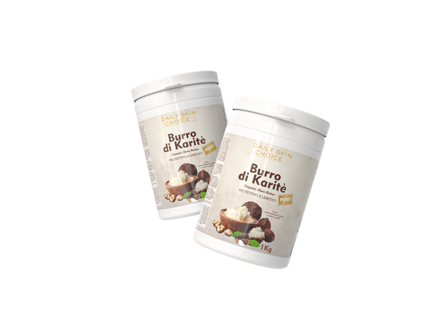 Burro di Karité Puro, Non Raffinato, Idratante Naturale per Pelle e Capelli, 1 kg