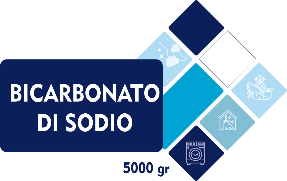 Bicarbonato di Sodio Multiuso, 1kg, per Pulizia Casa e Cucina, Deodorante Frigorifero, Lavaggio Frutta e Verdura