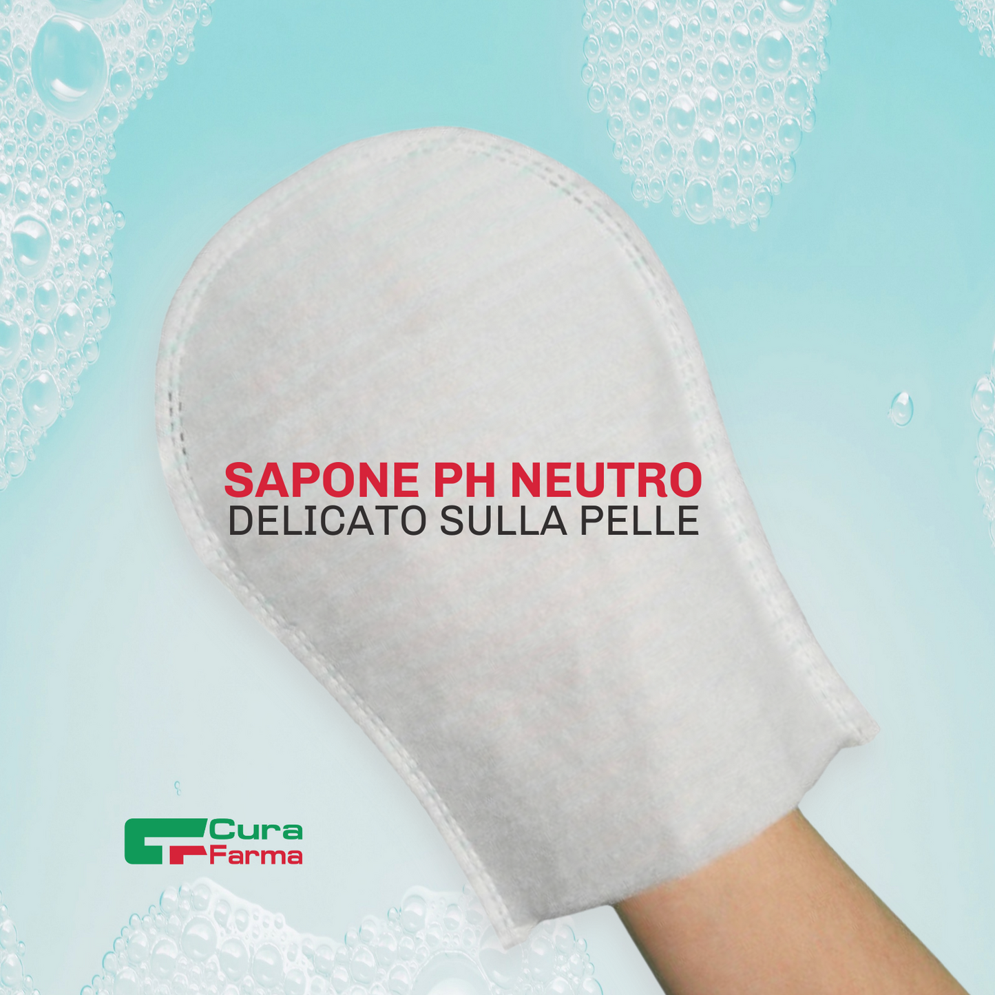 Manopole Monouso in Spugna Saponata per Igiene di Anziani e Disabili. Facili da Usare, Senza risciacquo, Senza Acqua (Confezione 100 Guanti)