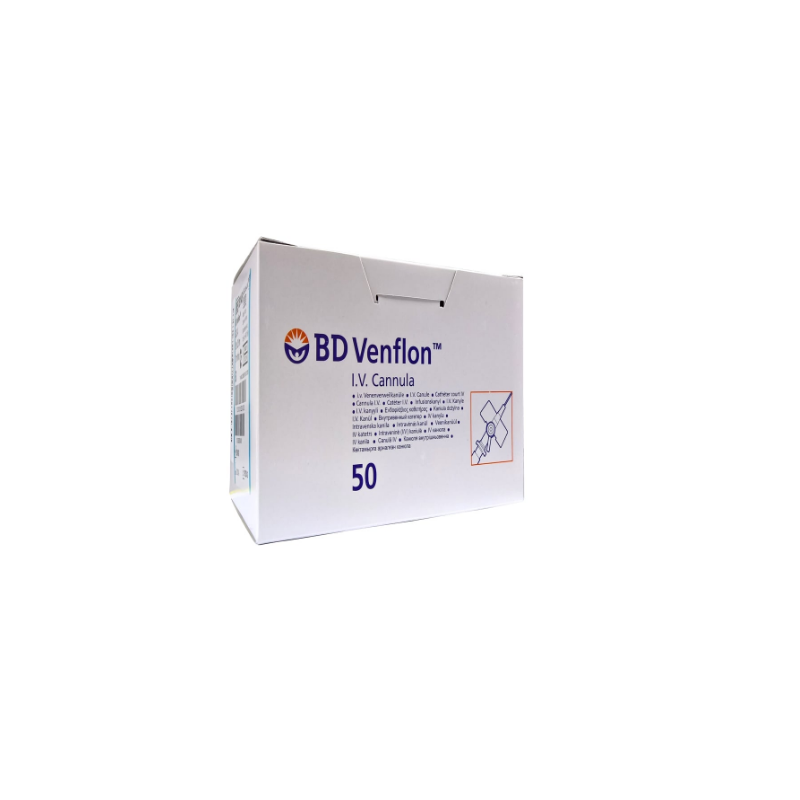 Ago Cannula BD VENFLON 50 AGHI Catetere Alette LUER LOCK 2 VIE 20/22G