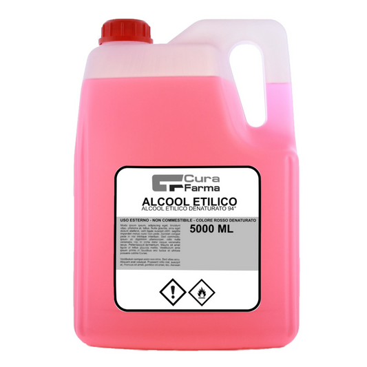 ALCOOL ETILICO 5L Denaturato Alcohol Ethanol 90°  DISINFETTANTE SUPERFICI