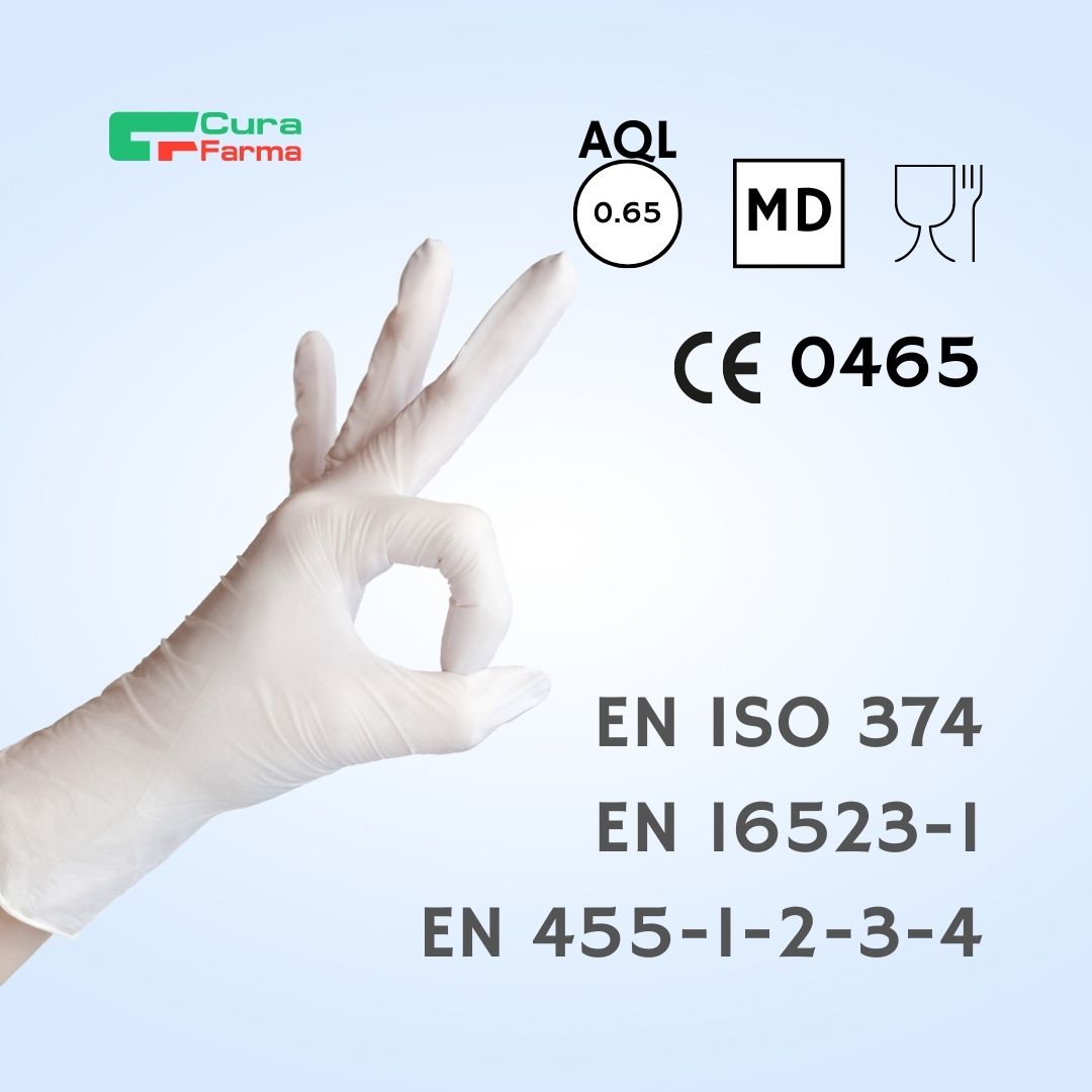 Guanti in Lattice Facili da Indossare Confortevoli e Morbidi. Adatti a Professionisti. Confezione 100 pz Taglie S - M - L