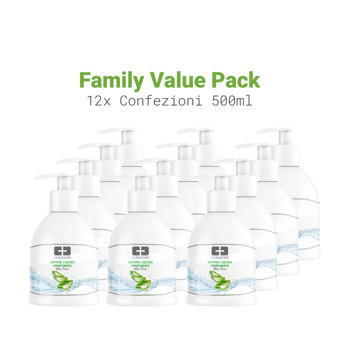 Sapone Liquido PROFUMATO Aloe Vera LENITIVO 12x Pack
