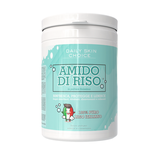 Amido di Riso Puro Italiano per Bagno, Lenitivo e Rinfrescante, 1 kg