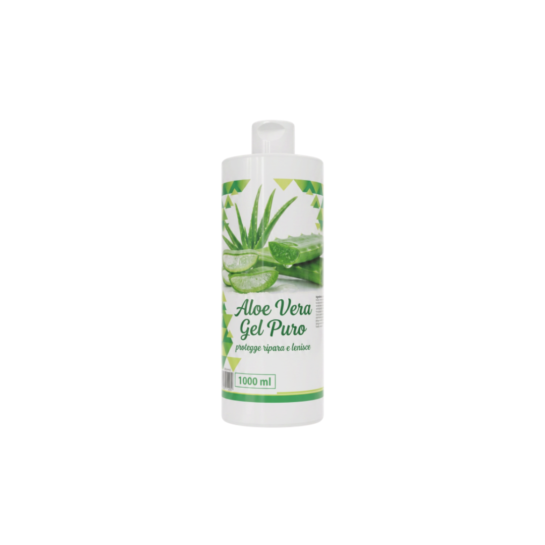 Gel di Aloe Vera 1000 ml Puro – Idratante, Lenitivo e Rinfrescante per Viso, Corpo e Capelli – Formula con Aloe Vera, Assorbimento Rapido, Non Appiccica – Adatto a Tutti i Tipi di Pelle