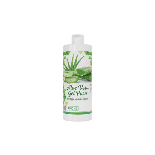 Gel di Aloe Vera 1000 ml Puro – Idratante, Lenitivo e Rinfrescante per Viso, Corpo e Capelli – Formula con Aloe Vera, Assorbimento Rapido, Non Appiccica – Adatto a Tutti i Tipi di Pelle