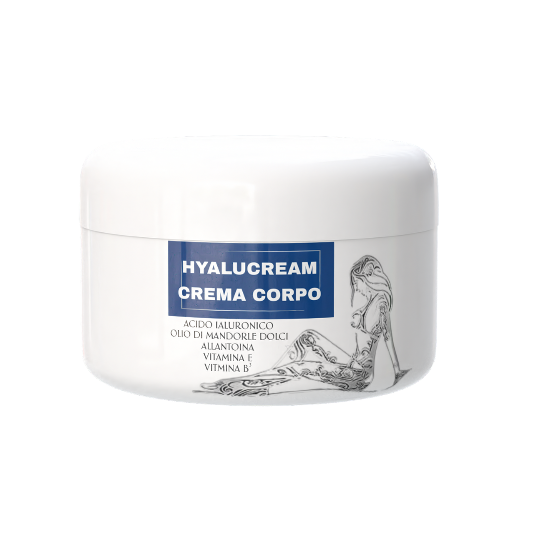 Crema Corpo Idratante 500 ml – Pelle Secca e Sensibile – con Acido Ialuronico, Burro di Karité, Olio di Mandorle Dolci e Vitamina E – Formula Nutriente e Lenitiva, Idratazione Profonda