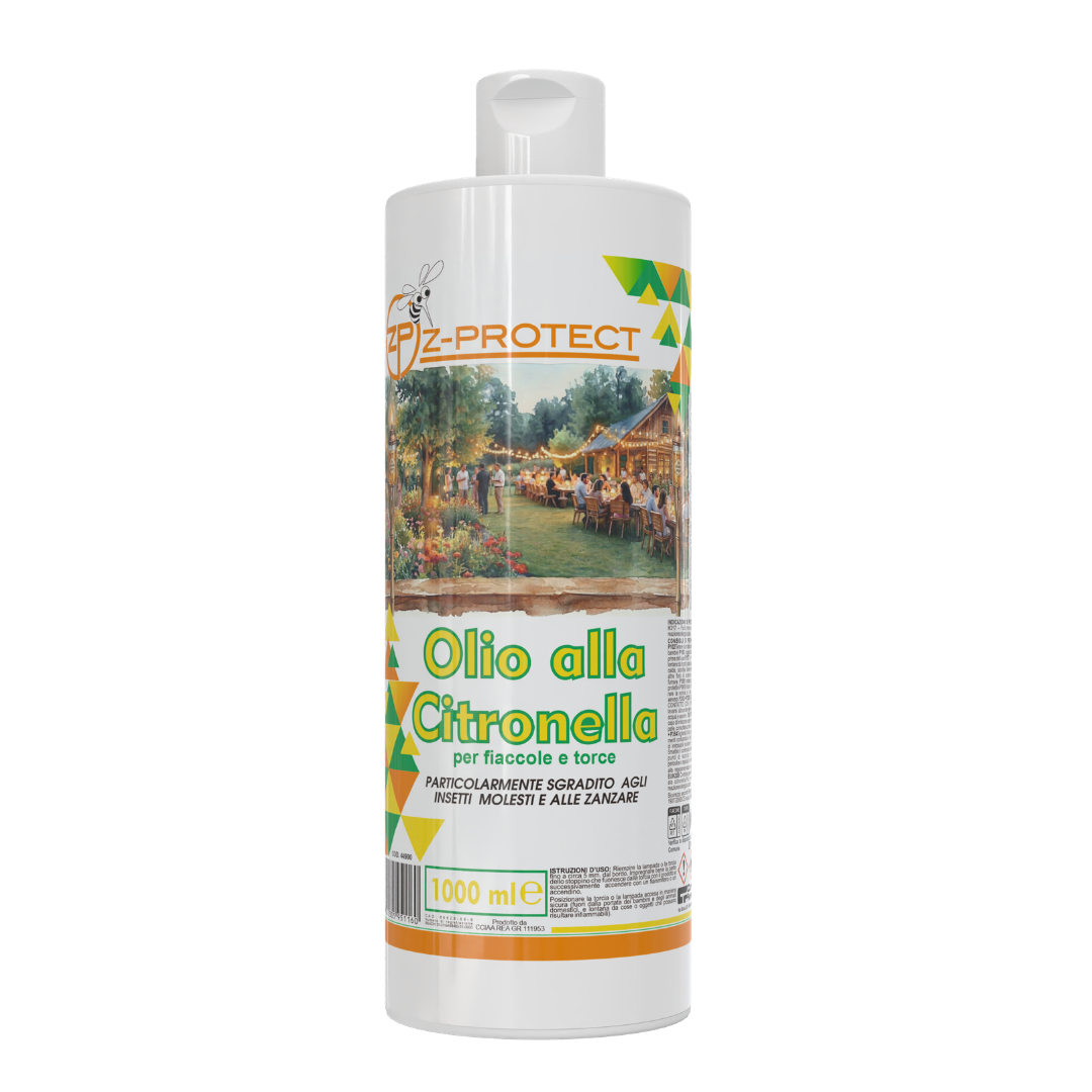 Olio di Citronella 1 Litro Puro e Concentrato | Profumo Fresco Agrumato | Ideale per Diffusori, Ambiente, Giardino e Uso Aromatico | Formato Convenienza 1000 ml
