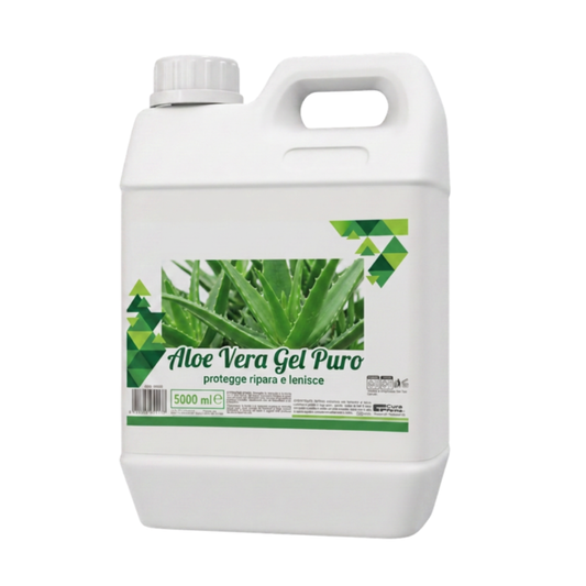 Gel Aloe Vera 5000 ml | Aloe Vera Pura per Viso, Corpo e Dopo Sole | Idratante, Lenitivo e Rinfrescante | Uso Quotidiano | Formato Conveniente