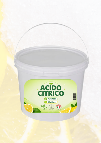 Acido Citrico Alimentare 3 kg – Polvere E330 100% Puro per Pulizie Casa, Cucina, Lavatrice, Lavastoviglie, Anticalcare, Cosmesi Fai da Te e Conservante Alimenti – Formato Famiglia/Professionale