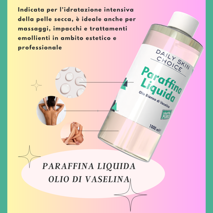 Paraffina Liquida OLIO VASELINA F.U.Emolliente TATTOO Pelle Secca 200 | 1000 ml