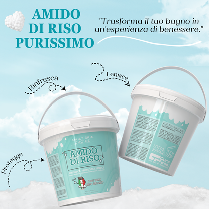 Amido di Riso Puro Italiano per Bagno, Lenitivo e Rinfrescante, 2,5 kg