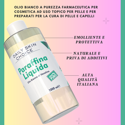 Paraffina Liquida OLIO VASELINA F.U.Emolliente TATTOO Pelle Secca 200 | 1000 ml