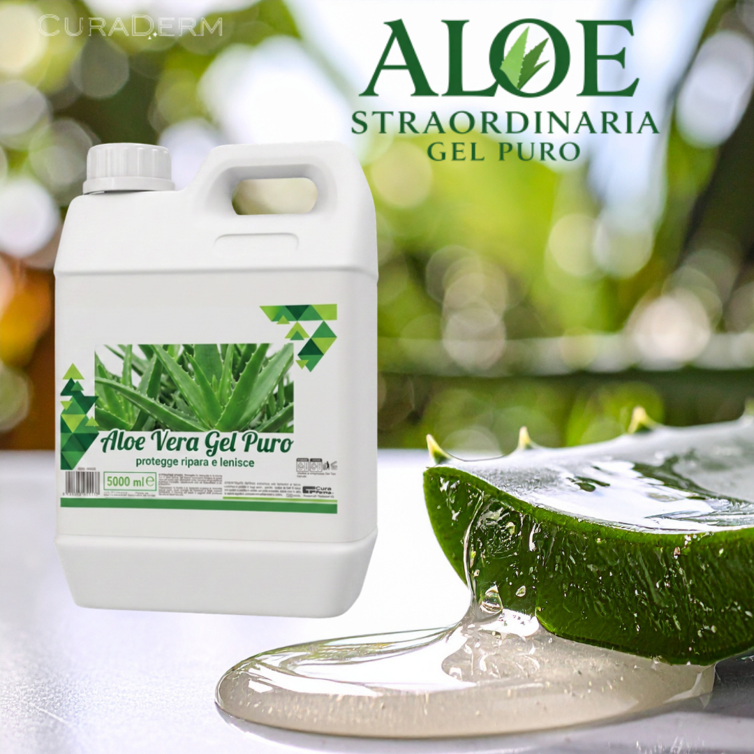 Gel Aloe Vera 5000 ml | Aloe Vera Pura per Viso, Corpo e Dopo Sole | Idratante, Lenitivo e Rinfrescante | Uso Quotidiano | Formato Conveniente