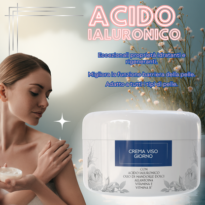 Crema Corpo Idratante 500 ml – Pelle Secca e Sensibile – con Acido Ialuronico, Burro di Karité, Olio di Mandorle Dolci e Vitamina E – Formula Nutriente e Lenitiva, Idratazione Profonda