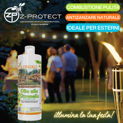 Olio di Citronella 1 Litro Puro e Concentrato | Profumo Fresco Agrumato | Ideale per Diffusori, Ambiente, Giardino e Uso Aromatico | Formato Convenienza 1000 ml