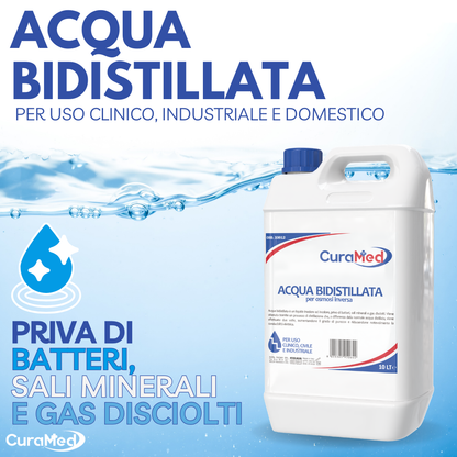 Acqua Bidistillata – Tappo A Vite Con Sigillo Di Sicurezza – 10lt
