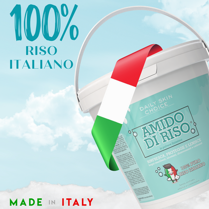 Amido di Riso Puro Italiano per Bagno, Lenitivo e Rinfrescante, 2,5 kg