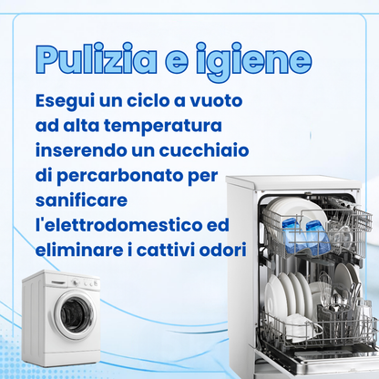 Percarbonato di Sodio 1 kg – Sbiancante e Smacchiante in Polvere ad Ossigeno Attivo per Bucato, Lavatrice e Pulizie Casa – Senza Cloro – Ideale per Bianchi, Asciugamani e Macchie Ostinate