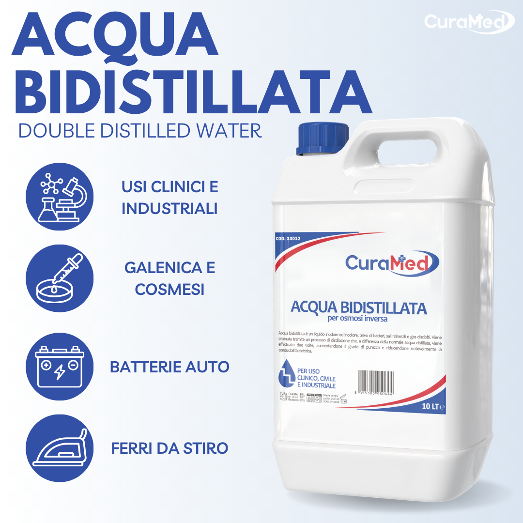 Acqua Bidistillata – Tappo A Vite Con Sigillo Di Sicurezza – 10lt