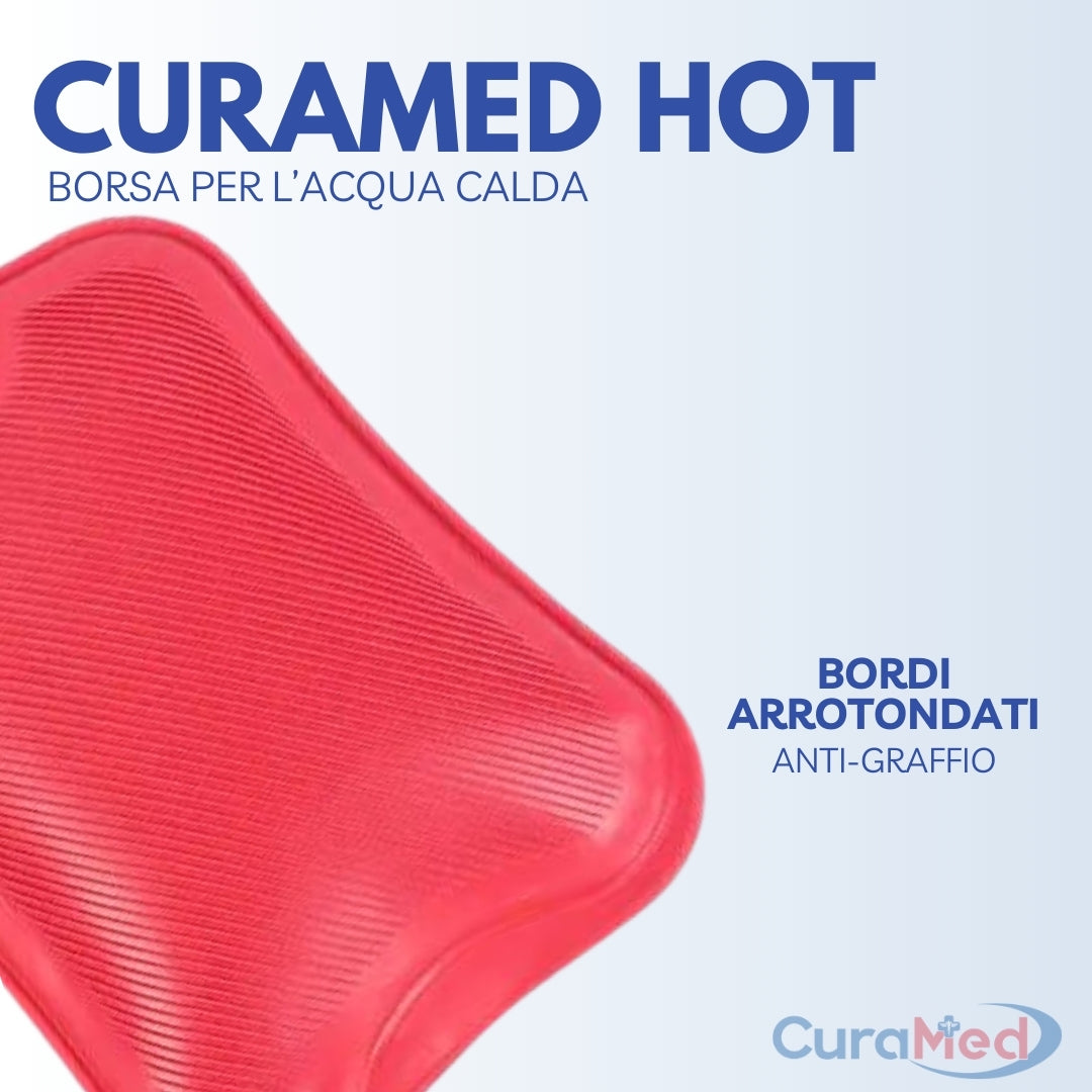 Borsa Acqua Calda GOMMA BILAMELLATA Capacità 2L Terapia del Caldo DOLORE