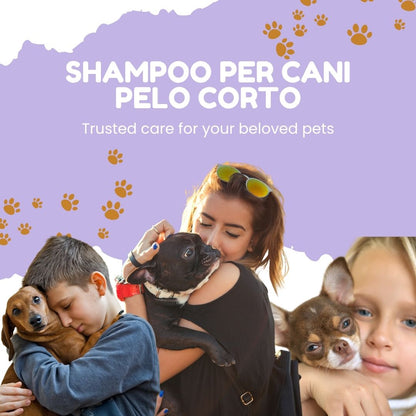 Pawli Shampoo per Cani a Pelo Corto 5 Litri – Profumo Talco – Pelo Lucido e Morbido al Tatto – Facile da Risciacquare – con Proteine del Grano – Formato Professionale – Made in Italy