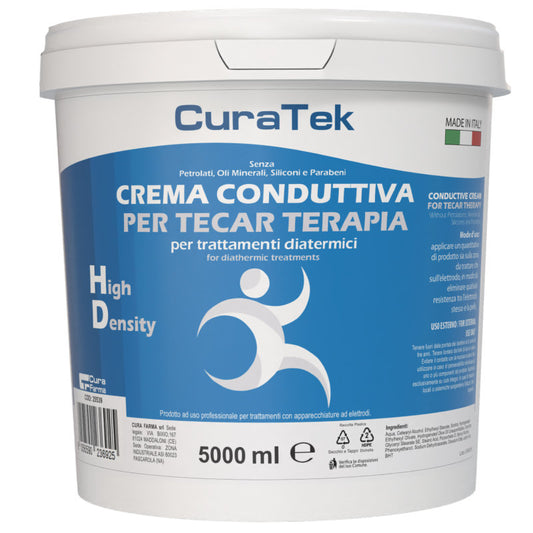 Crema per Tecaterapia CuraTek HD Tecar Alta Densità 5 Litri Diatermia Radiofrequenza (5L) Formato Convenienza