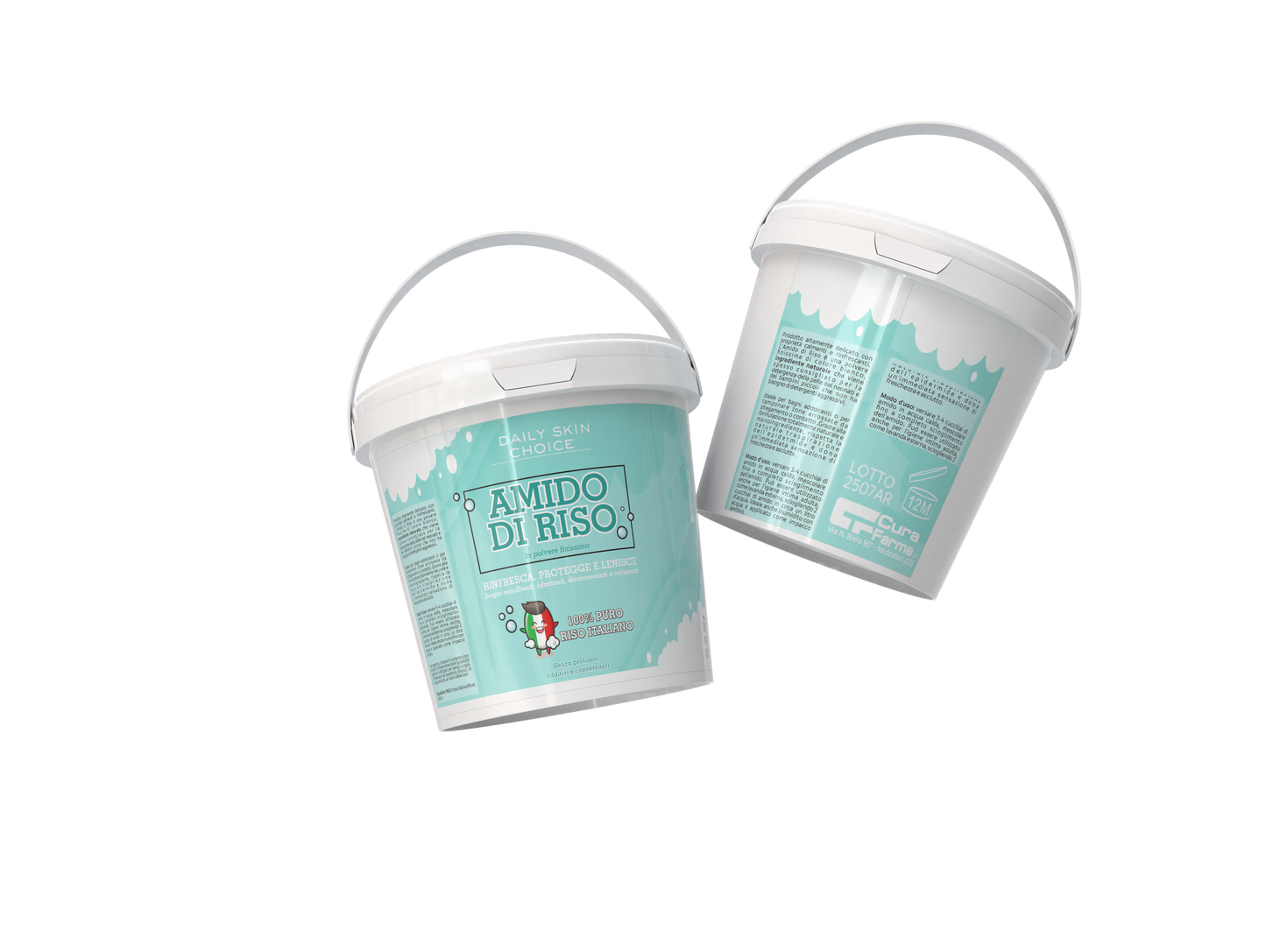 Amido di Riso Puro Italiano per Bagno, Lenitivo e Rinfrescante, 2,5 kg