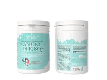 Amido di Riso Puro Italiano per Bagno, Lenitivo e Rinfrescante, 1 kg