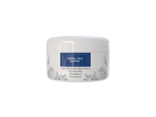 Crema Viso Idratante Giorno 500 ml con Acido Ialuronico, Vitamina E, Vitamina B3 e Olio di Mandorle Dolci – Crema Antirughe Effetto Lifting Naturale – Texture Leggera e Non Unge