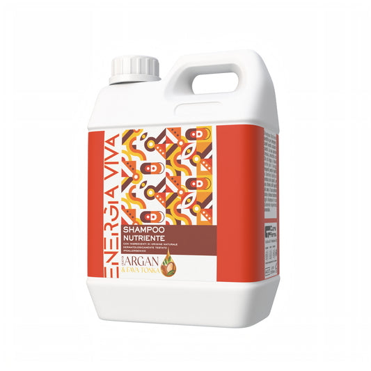 Shampoo Nutriente all'Olio di Argan, 5 Litri, per Capelli Secchi e Sfibrati