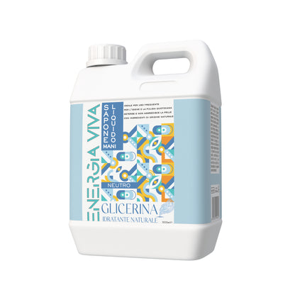 Sapone Liquido Neutro con Glicerina Idratante Naturale, Formula Delicata per Mani e Viso Formato Risparmio 5 L