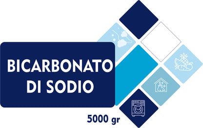Bicarbonato di Sodio per Pulizia Casa e Cucina, 5000g, Multiuso per Frutta, Verdura, Tessuti e Frigorifero