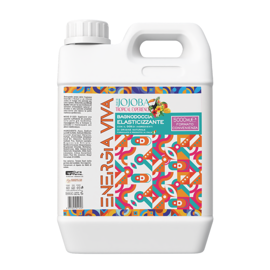 Bagnodoccia Elasticizzante Jojoba Tropical Experience 5 Litri – Detergente Corpo Idratante con Oli Naturali, Formula Delicata per Tutta la Famiglia, Maxi Formato Convenienza 5000 ml