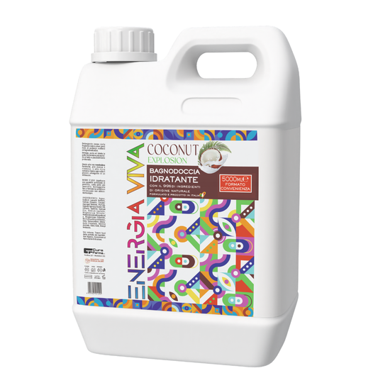 Bagnodoccia Idratante al Cocco 5L – Formula Nutriente di Alta Qualità – Maxi Formato Professionale – Pelle Setosa e Profumo Esotico – Ideale per Spa, Hotel e Wellness