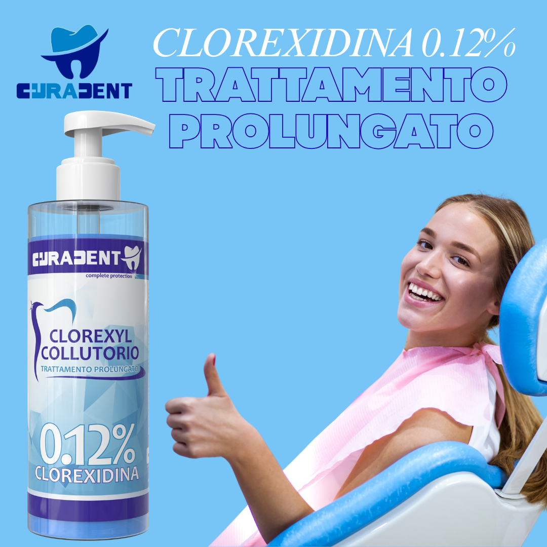 Collutorio Clorexidina 0,12% Professionale 1 Litro – Antibatterico Orale ad Uso Odontoiatrico e Domestico – Disinfettante per Gengive e Denti – Igiene Orale Intensiva e Prevenzione Infezioni