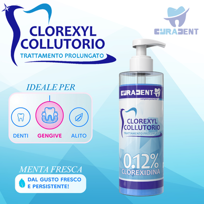 Collutorio Clorexidina 0,12% Professionale 1 Litro – Antibatterico Orale ad Uso Odontoiatrico e Domestico – Disinfettante per Gengive e Denti – Igiene Orale Intensiva e Prevenzione Infezioni