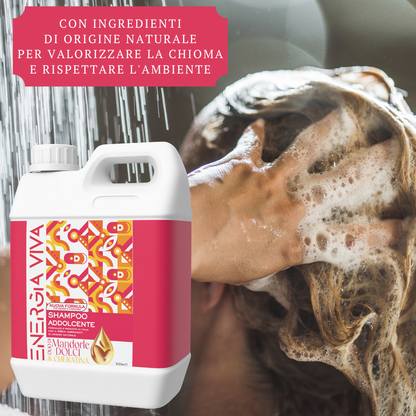 Cura Farma – Shampoo alle Mandorle Dolci 5 Litri | Idratante e Nutriente per Tutti i Tipi di Capelli | Formula Professionale con Olio di Mandorle Dolci | Uso Quotidiano, Dermatologicamente Testato