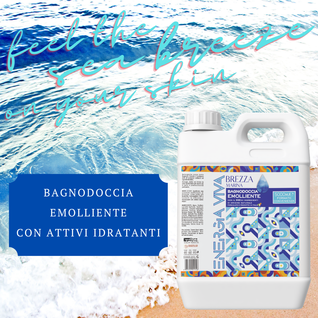 Bagnodoccia Brezza Marina 5 Lt – Bagno Doccia Corpo per Uso Quotidiano, Fragranza Fresca Marina, Schiuma Soffice, Formato Convenienza Maxi