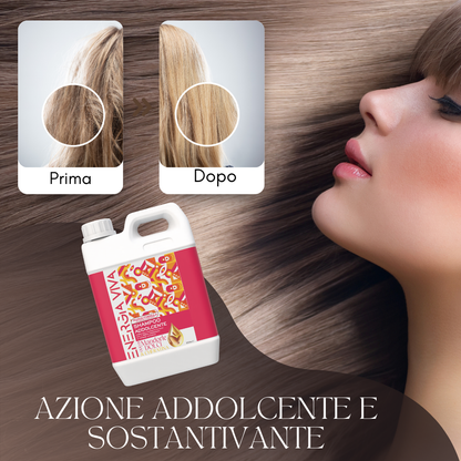 Cura Farma – Shampoo alle Mandorle Dolci 5 Litri | Idratante e Nutriente per Tutti i Tipi di Capelli | Formula Professionale con Olio di Mandorle Dolci | Uso Quotidiano, Dermatologicamente Testato