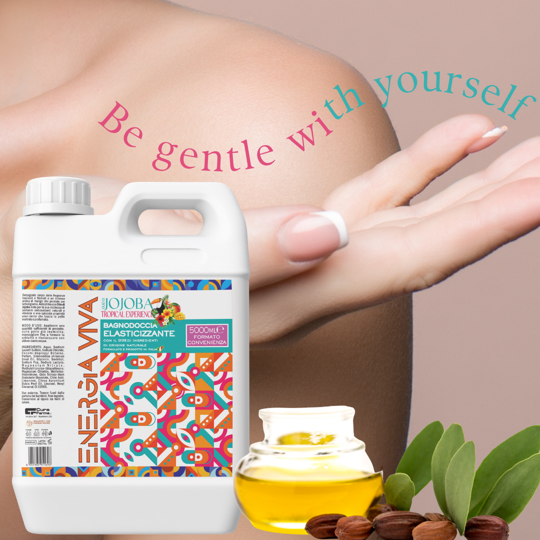 Bagnodoccia Elasticizzante Jojoba Tropical Experience 5 Litri – Detergente Corpo Idratante con Oli Naturali, Formula Delicata per Tutta la Famiglia, Maxi Formato Convenienza 5000 ml