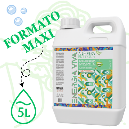 Bagnodoccia 5 Litri Eco Friendly – Sapone Liquido Delicato con Aloe Vera – Idratante e Lenitivo – Profumo Naturale – Formato Risparmio per Famiglie e Tutti i Tipi di Pelle