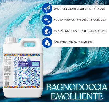 Bagnodoccia Brezza Marina 5 Lt – Bagno Doccia Corpo per Uso Quotidiano, Fragranza Fresca Marina, Schiuma Soffice, Formato Convenienza Maxi